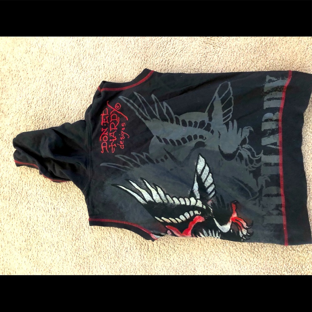 Ed Hardy Boys (XL-14) Hood Summer Sleeveless Vest